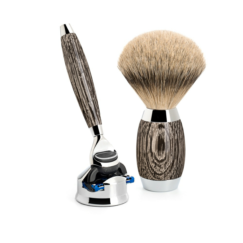 Mühle Edition No. 3, Barbersæt med Skraber, Barberkost og Holder til skraber, Moseeg & Sterling Sølv